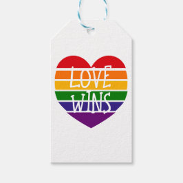 Liebe gewinnt Rainbow Pride Heart Geschenkanhänger