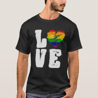 Liebe gewinnt Rainbow T-Shirt Gay Lesbian LGBT Pri