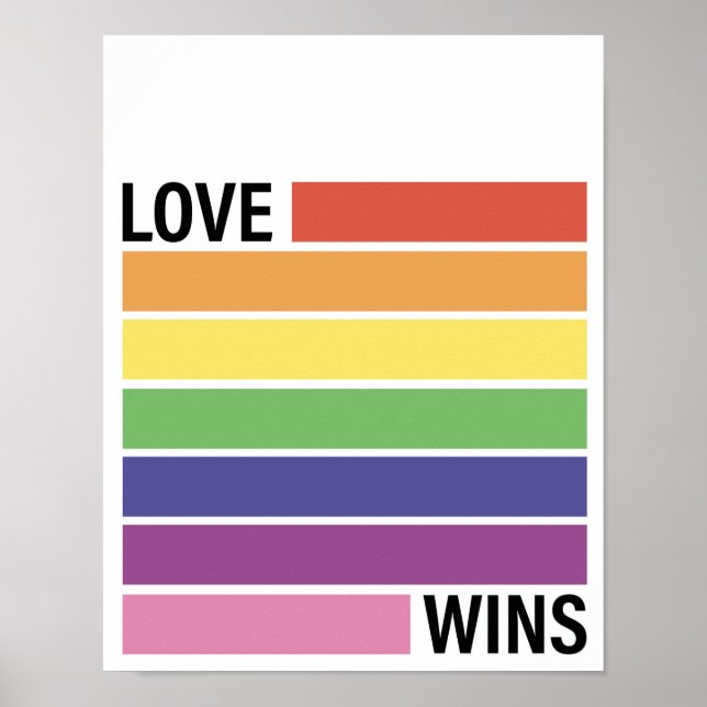 Liebe gewinnt Regenbogen Poster (Vorne)