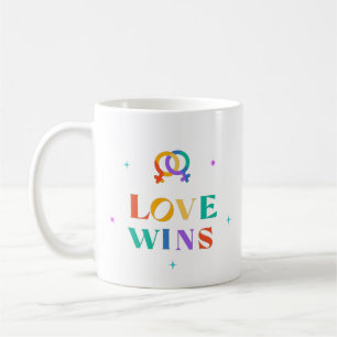 Liebe gewinnt Regenbogen Zwei-Tone-Kaffee-Tasse Kaffeetasse