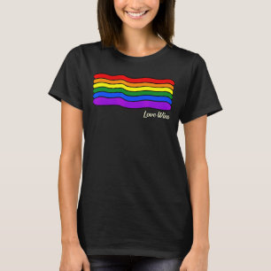 Liebe gewinnt Regenbogenflagge Gay Lgbtq Monat Unt T-Shirt