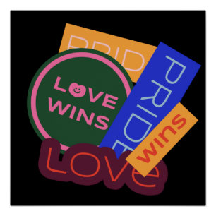 Liebe gewinnt. Stolz. Stolz gewinnt. LGBT+Prix Pos Poster