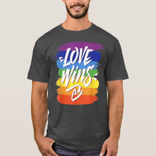 Liebe gewinnt T Lesben Gay Pride Rainbow Pride LGB T-Shirt