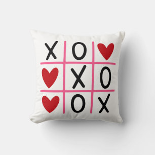 Liebe gewinnt Tic-Tac-Toe Kissen