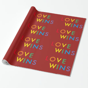 Liebe gewinnt Wrapping Paper Geschenkpapier