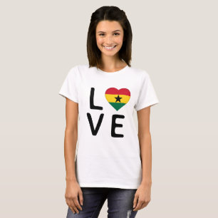 Liebe - Ghana-Flagge T-Shirt
