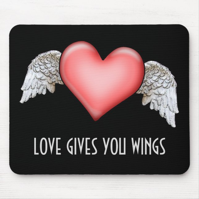 Liebe gibt Ihnen Wings Mousepad (Vorne)