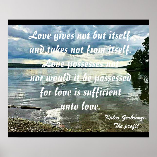 LIEBE GIBT NICHT, SONDERN ES SELBST-Poster Poster (Vorne)