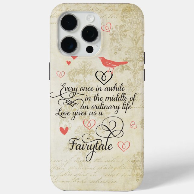 Liebe gibt uns ein Fairy Tale Typografie Zitat Case-Mate iPhone Hülle (Rückseite)