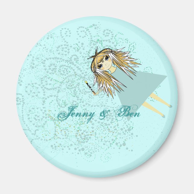Liebe gibt uns eine Märchen-Hochzeit Magnet (Vorne)