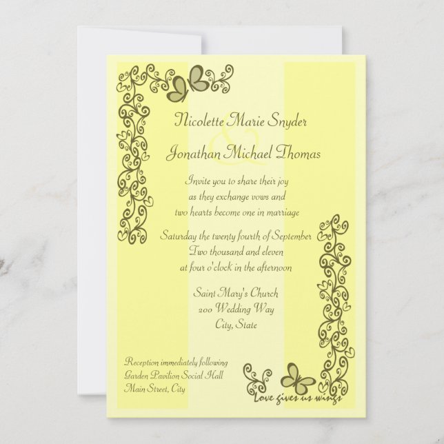 Liebe gibt uns Wings Einladung (Vorderseite)