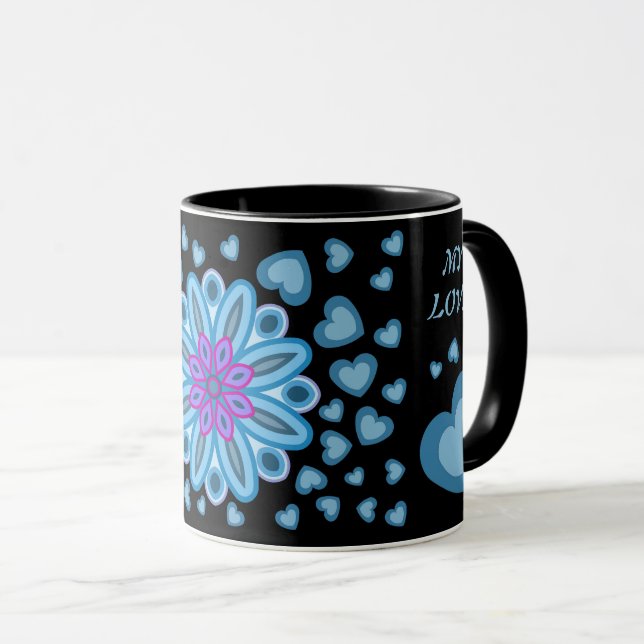 LIEBE GIFT NEUJAHR VALENTININE EHEFRAU HUSBAND TAS TASSE (VorderseiteRechts)
