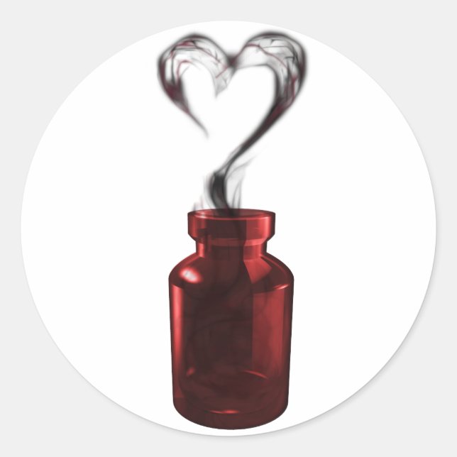 Liebe Gift Runder Aufkleber (Vorderseite)