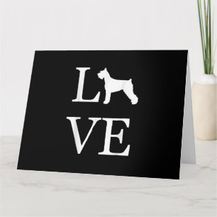 Liebe Gigant Schnauzer Silhouette Hundeliebhaber Karte