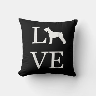 Liebe Gigant Schnauzer Silhouette Hundeliebhaber Kissen