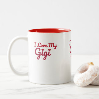 Liebe Gigi Zwei-Ton-Tasse – Süßes Oma-Geschenk Zweifarbige Tasse