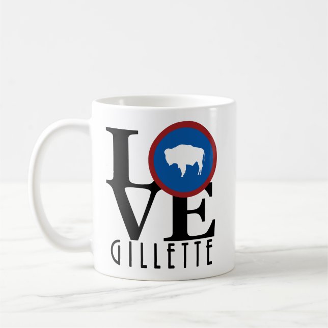 LIEBE Gillette Wyoming 11oz Kaffeetasse (Links)