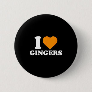 Liebe Gingers Shirt, Herz Gingers St. Patricks Day Button