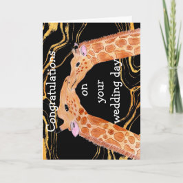 Liebe Giraffe Herzlichen Glückwunsch zum Hochzeits Karte