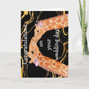 Liebe Giraffe Herzlichen Glückwunsch zum Hochzeits Karte
