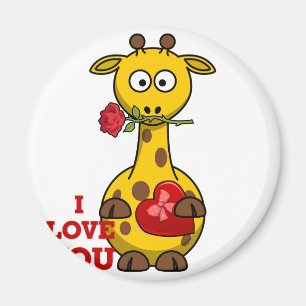 Liebe Giraffe Magnet
