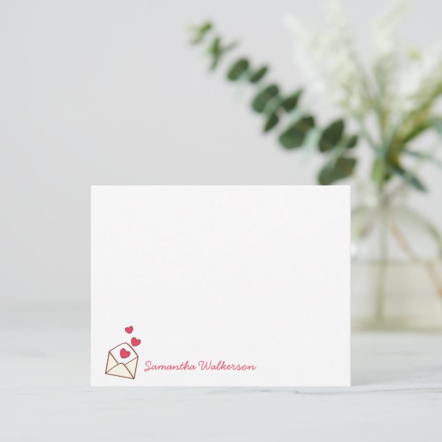 Liebe Girls Note Card senden Mitteilungskarte (Stehend Vorderseite)