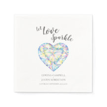 Liebe glänzen Diamantenherz Aquarellfarbenhochzeit