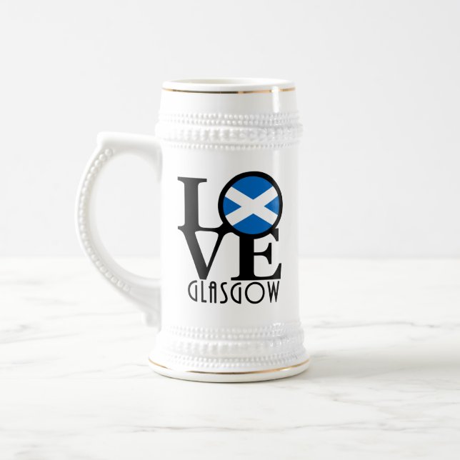 LIEBE Glasgow Scotland Bierglas (Links)
