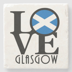 LIEBE Glasgow Scotland Steinuntersetzer