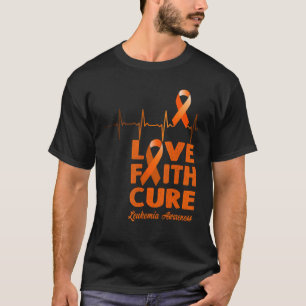 Liebe Glaube Heilung Leukämie Bewusstsein T-Shirt