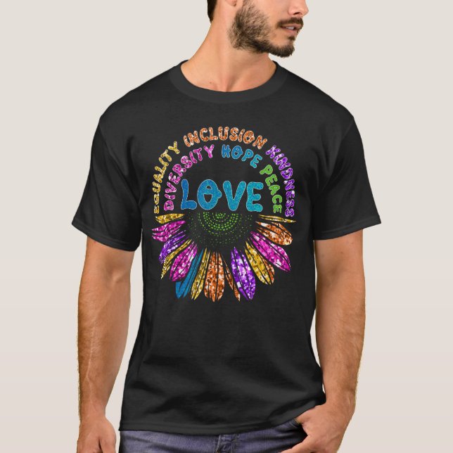 LIEBE Gleichberechtigung und Integration Diversity T-Shirt (Vorderseite)