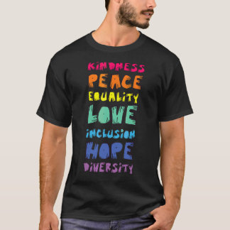 Liebe Gleichheit Güte Hoffnung Diversity Ple Hu T-Shirt