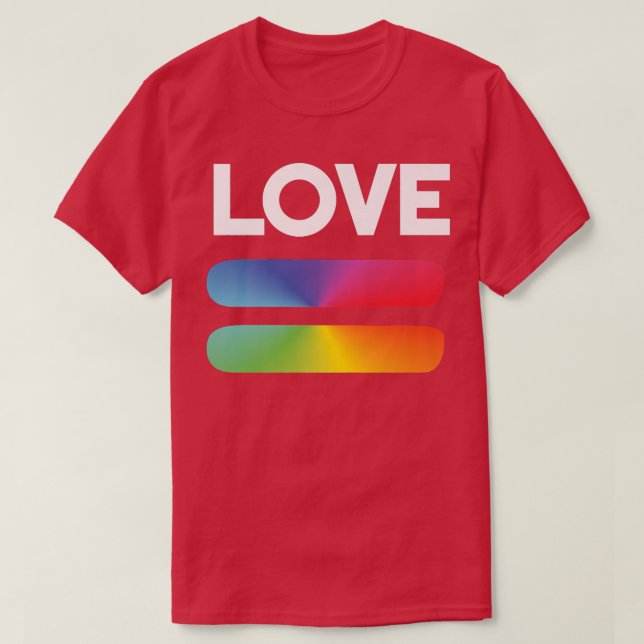 Liebe Gleichheit Rainbow LGBT Pride Awareness Mont T-Shirt (Design vorne)