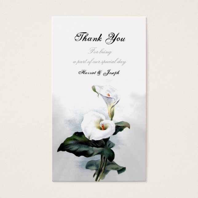Liebe Glistens/Elegante White Calla Lily Wedding (Vorderseite)