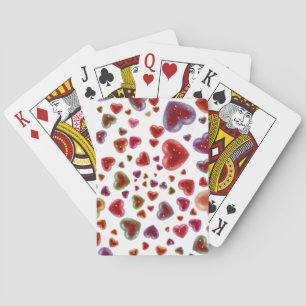 Liebe, glitzernde Herzen 2 Spielkarten