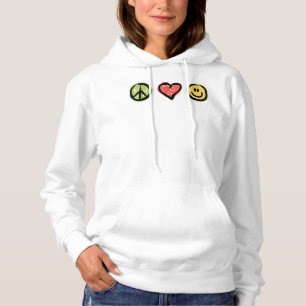 Liebe Glück Positive Zeichen Hoodie