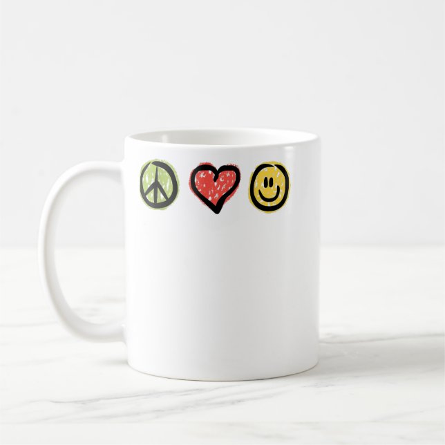 Liebe Glück Positive Zeichen Kaffeetasse (Links)
