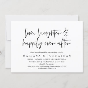 Liebe, glücklich immer nach der Probe Abendessen Einladung