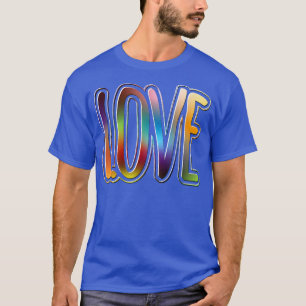 Liebe glücklicher Tag mit Cooler LGBTQ-Rainbow-Far T-Shirt