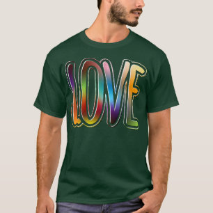 LIEBE glücklicher Tag mit Cooler LGBTQ-Regenbogenf T-Shirt