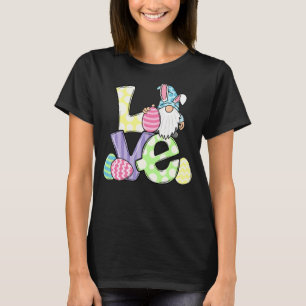 Liebe Gnome Bunny Pastel Frühlingsjagd Eggs Rabbit T-Shirt