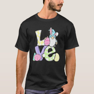 Liebe Gnome Bunny Pastel Frühlingsjagd Eggs Rabbit T-Shirt