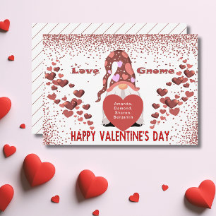 Liebe Gnome Happy Valentines Day Feiertagskarte