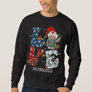 LIEBE Gnome Pflege Weihnachtsfeiertag Pajama Famil Sweatshirt