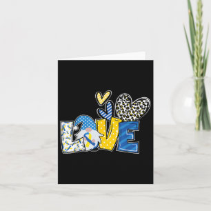 Liebe Gnomes Blue Yellow Ribbon Down Synware Karte
