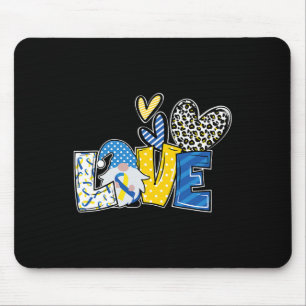 Liebe Gnomes Blue Yellow Ribbon Down Synware Mousepad