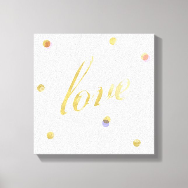 Liebe Gold Canvas Print Leinwanddruck (Vorderseite)