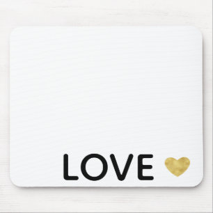 Liebe Gold Heart Mousepad
