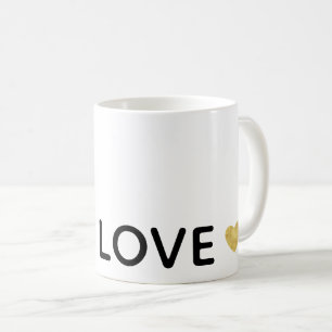 Liebe Gold Heart Tasse