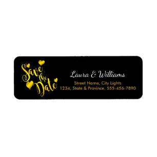 Liebe Gold Save the Date Herzform gebürstet